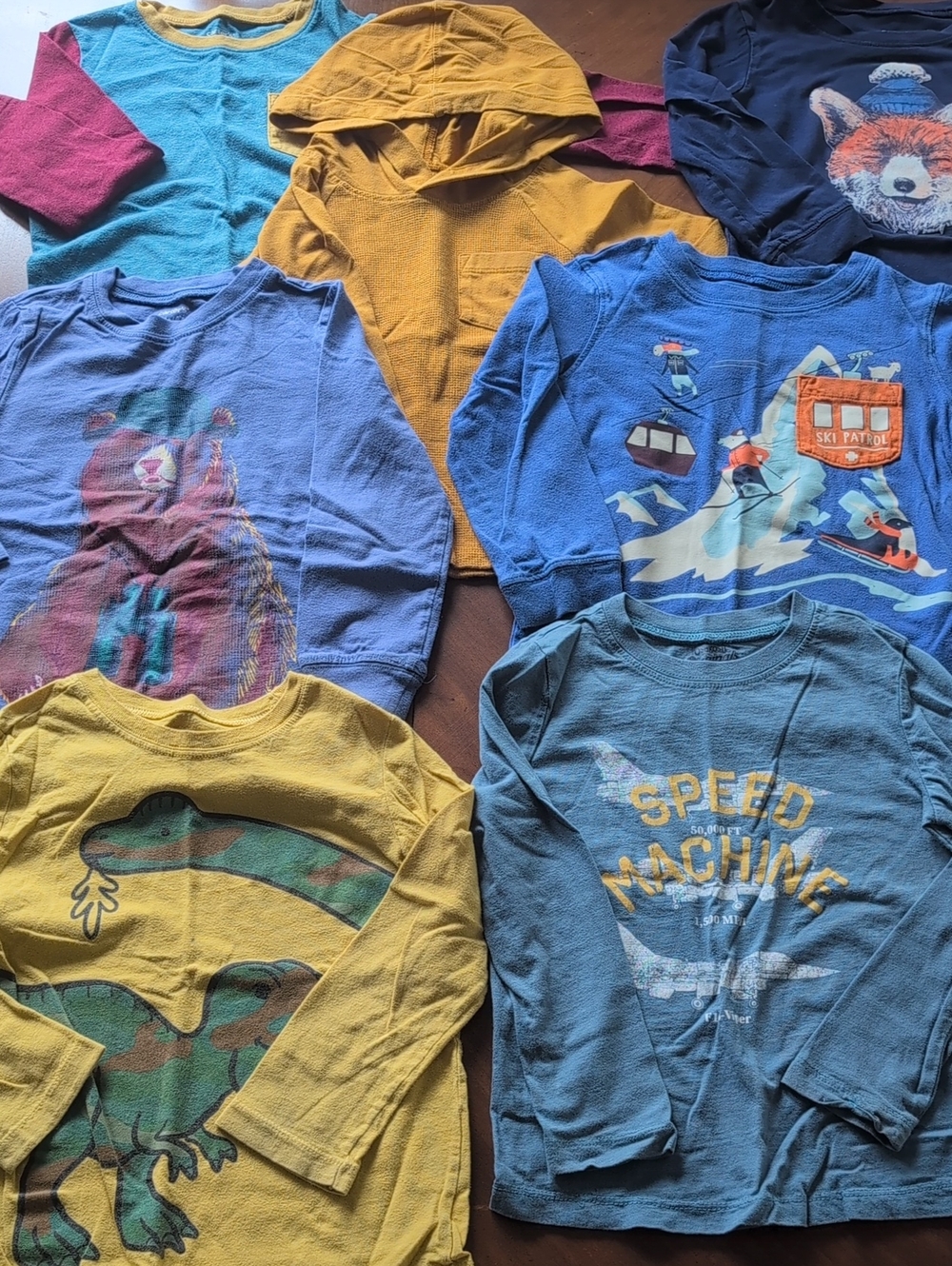 Lot of 7: 4T Boys Long Sleeve Shirts